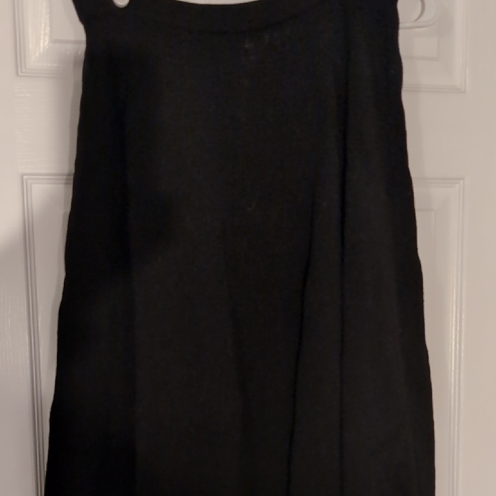 Elegant Black A-Line Knit Skirt